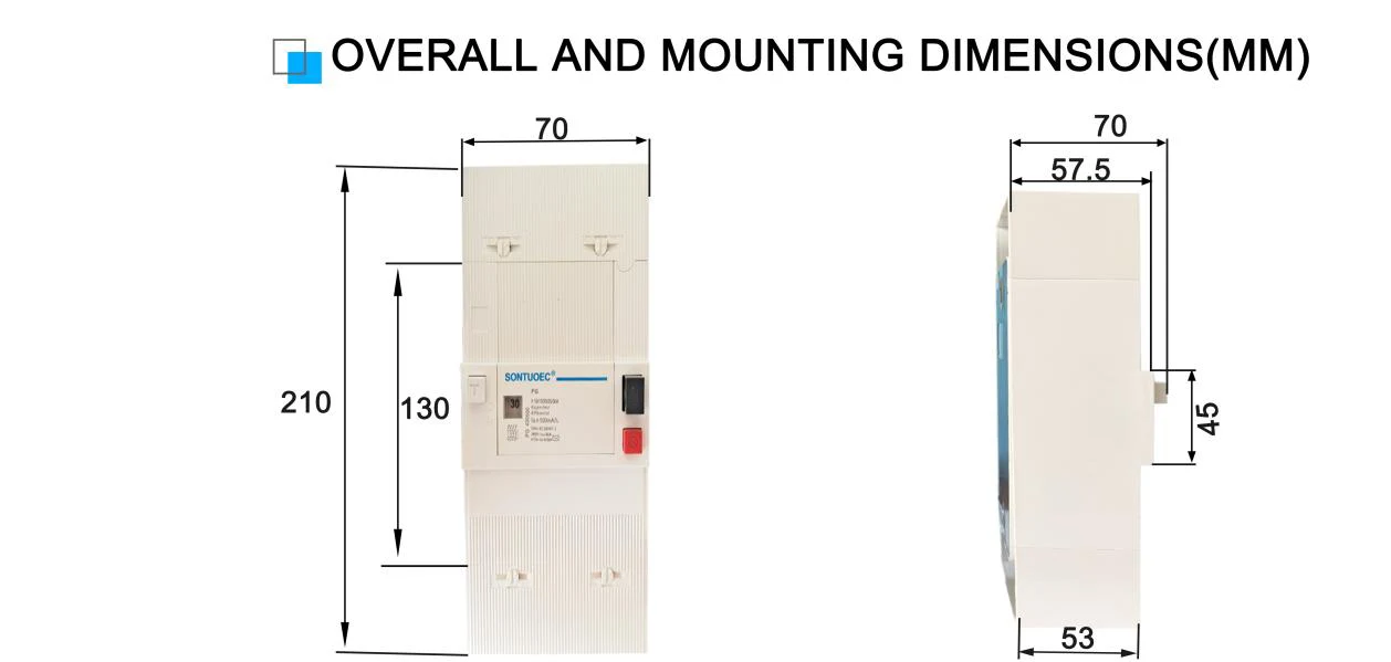 Differential current circuit breaker RCBO