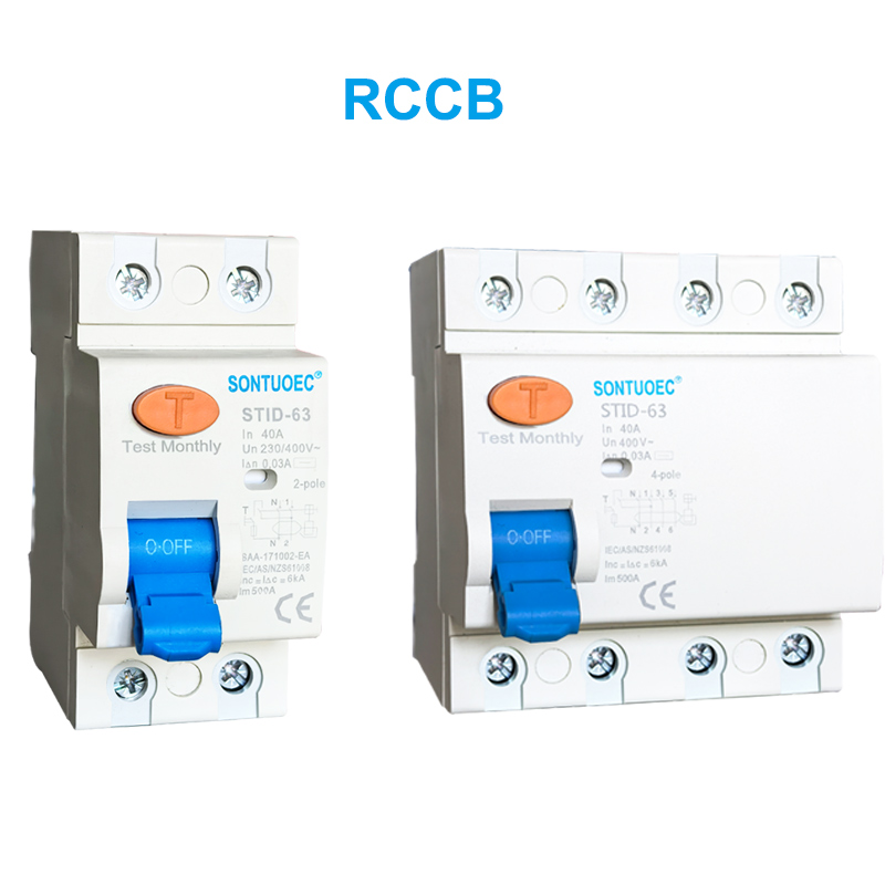 STID-63 시리즈 RCCB 230V 63A 잔류 전류 회로 차단기