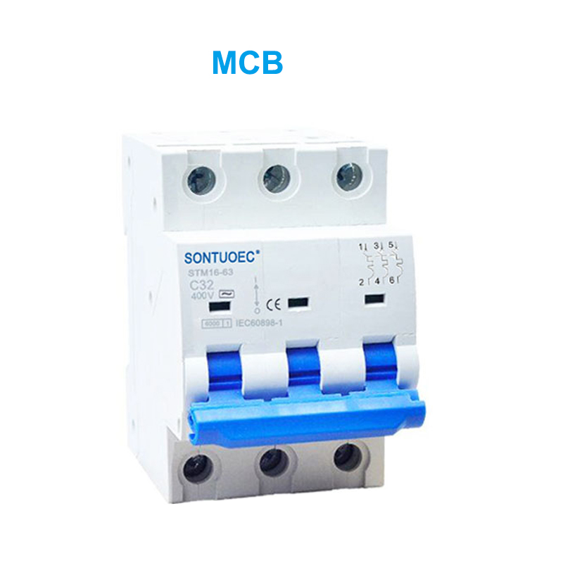 STM16-63 미니어처 회로 차단기 6KA 1P 2P 3P 4P 16A 230/400V MCB