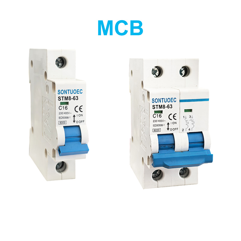 STM8-63 미니어처 회로 차단기 6KA 1P 2P 3P 4P 16A 230/400V
