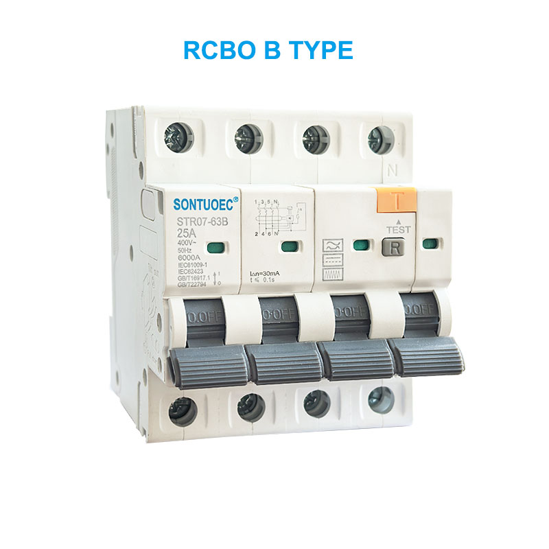 Stro7-63B RCBO B Type 2P 4P 잔류 전류 회로 차단기